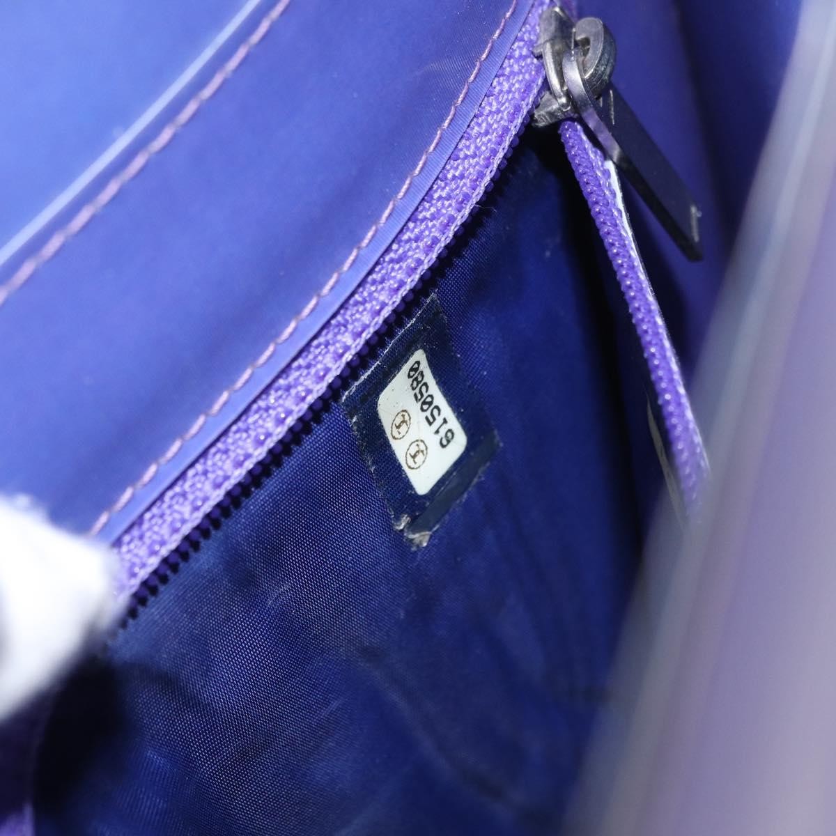 Chanel Vintage Holographic Chain Vinyl Purple Plastic Tote Bag Bag (Pre-Owned)