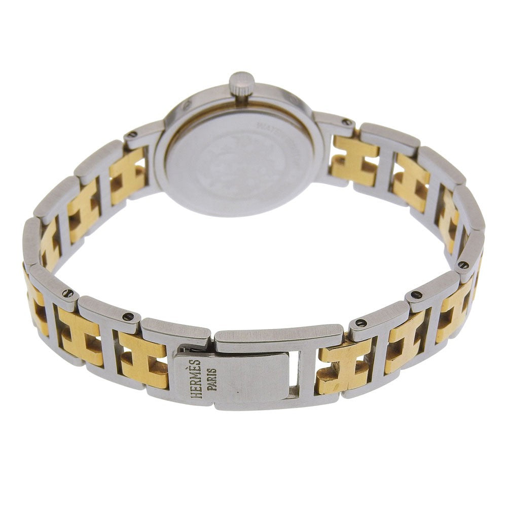 Hermes Clipper Quartz Stainless Steel With Plated Metal Watch (Pre-Owned)
