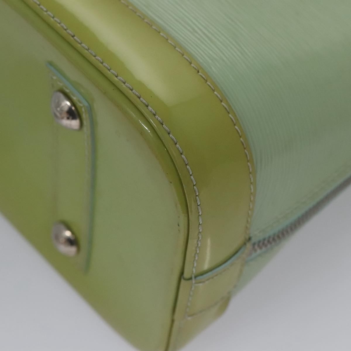 Louis Vuitton Alma Electric Epi Leather Green Patent_Leather Handbag (Pre-Owned)