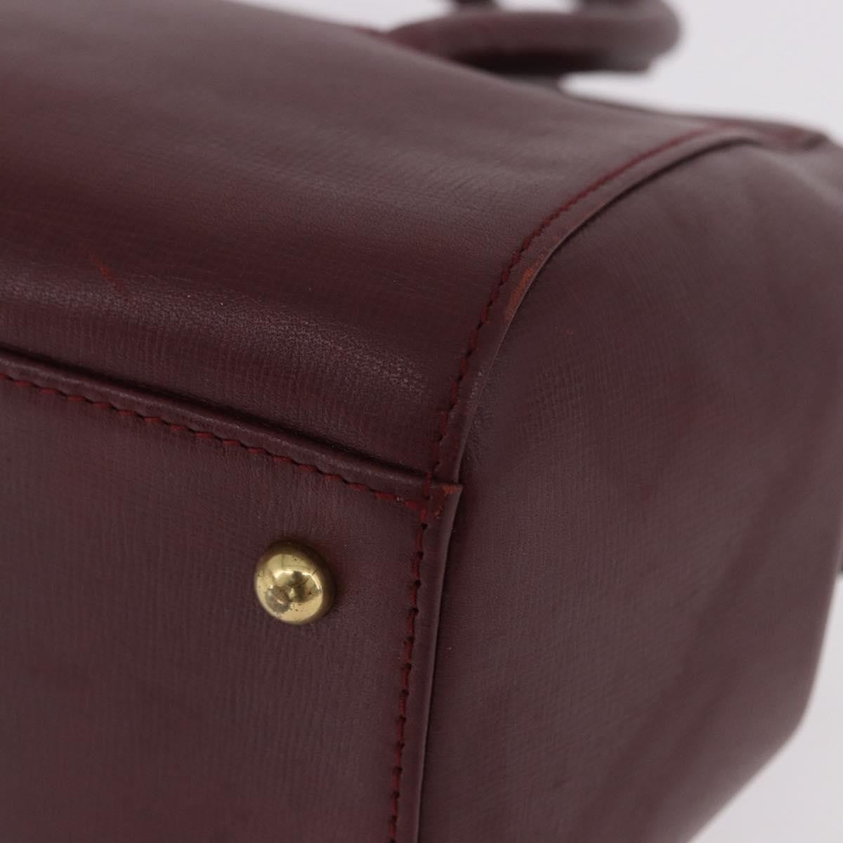 Cartier Must Line Leather Burgundy Leather Handbag (Pre-Owned)