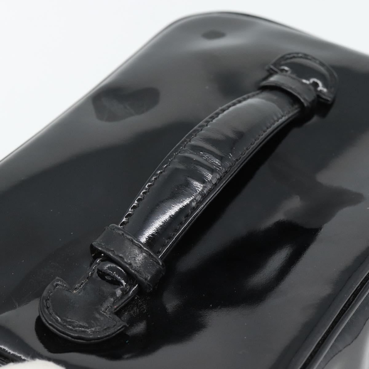 Chanel Vintage Timeless Cosmetic Case Patent Black Patent_Leather Handbag (Pre-Owned)