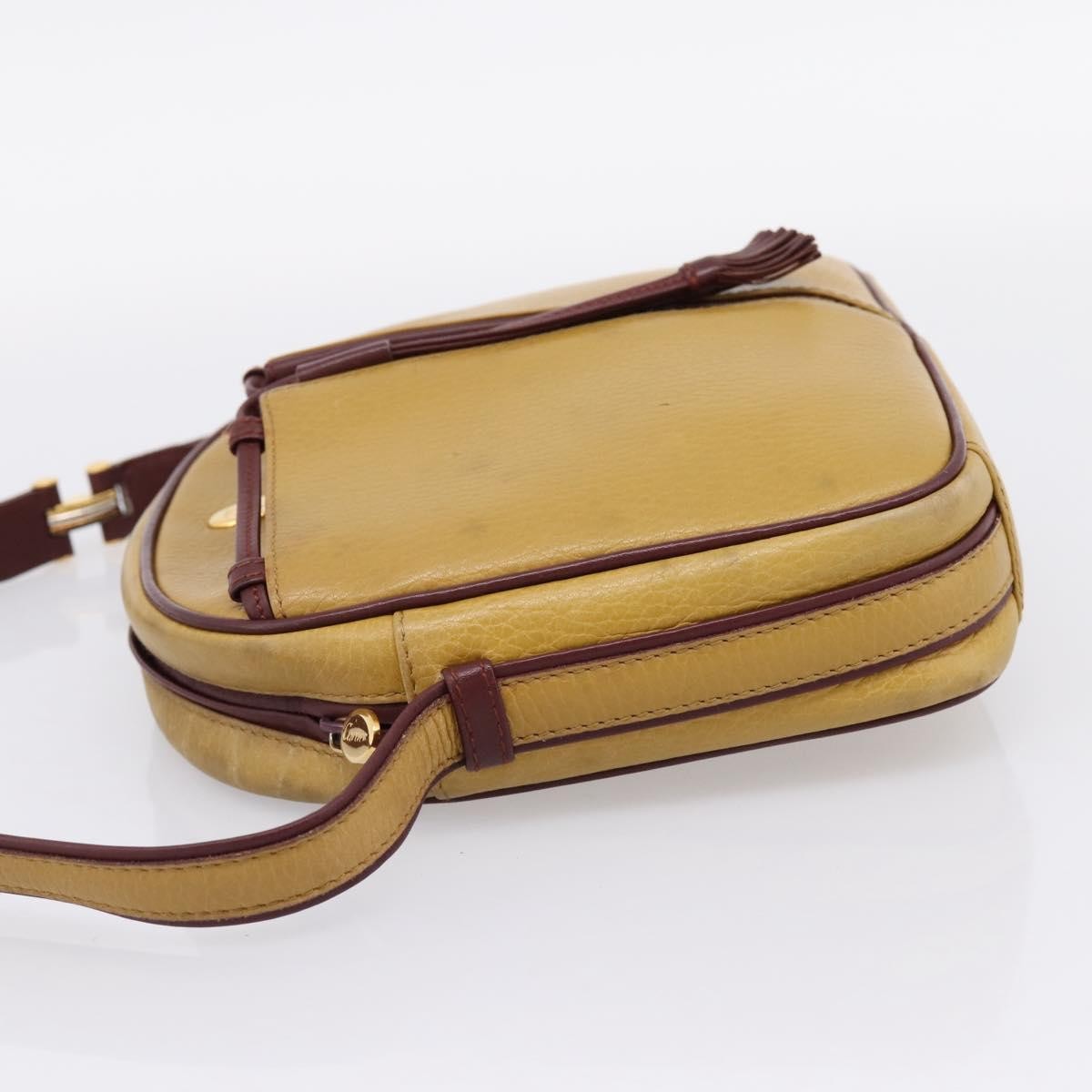 Cartier Tasseled Must De Cartier Leather Beige Leather Shoulder Bag Bag (Pre-Owned)