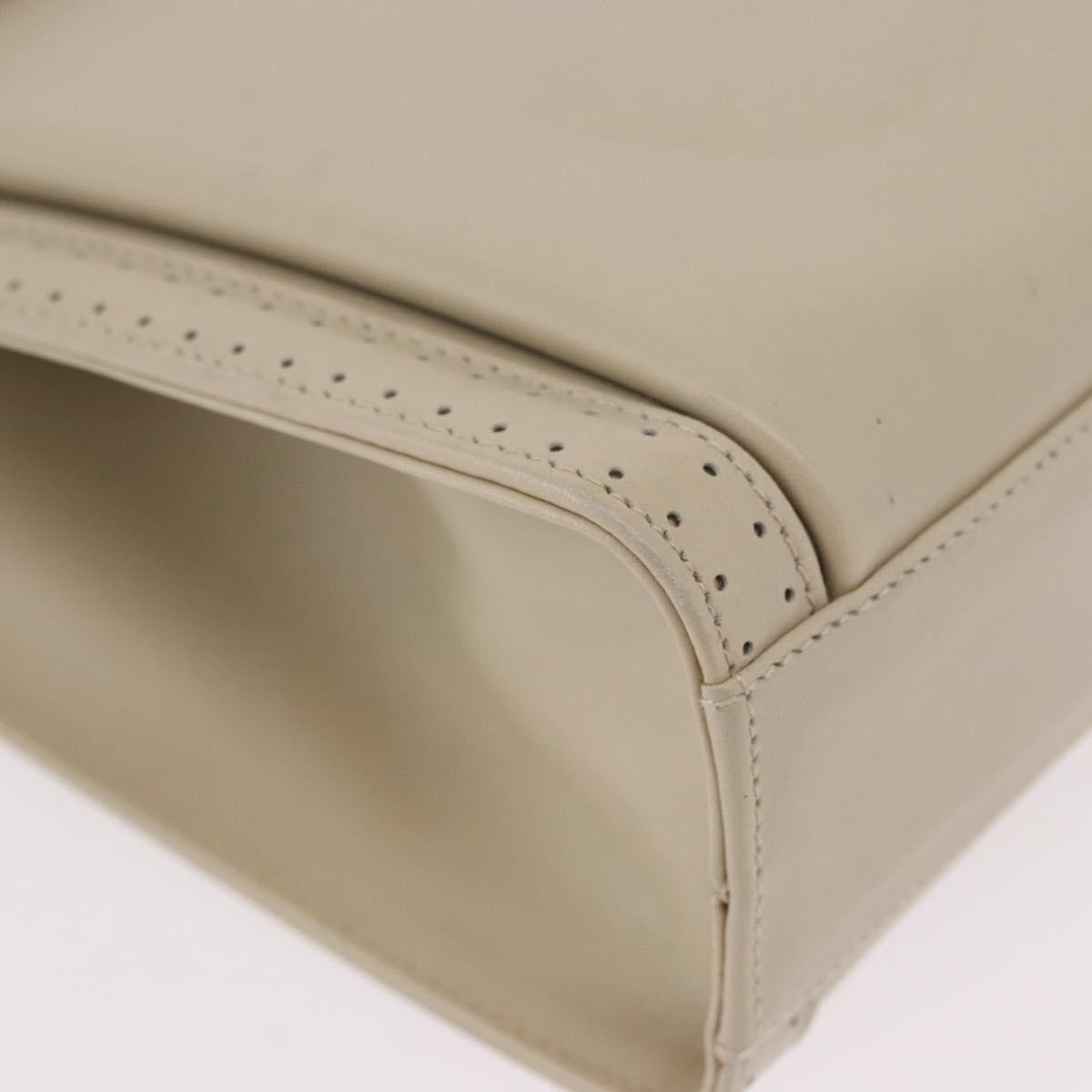 Salvatore Ferragamo Gancini Leather Beige Leather Shoulder Bag Bag (Pre-Owned)