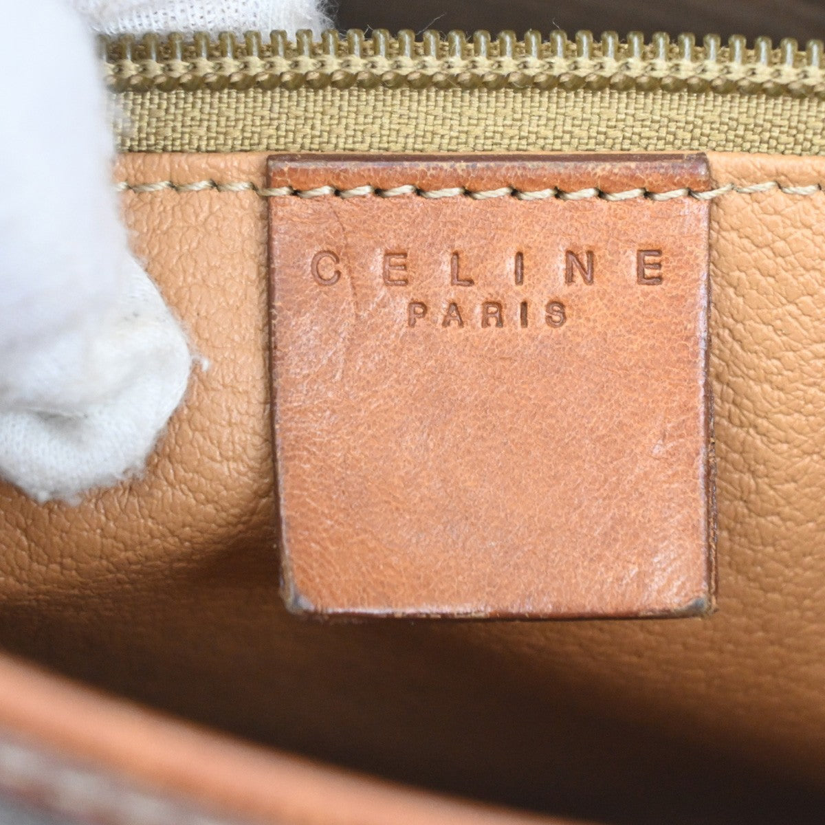 Celine Vintage Macadam Canvas And Leather Brown Canvas Tote Bag Bag (Pre-Owned)