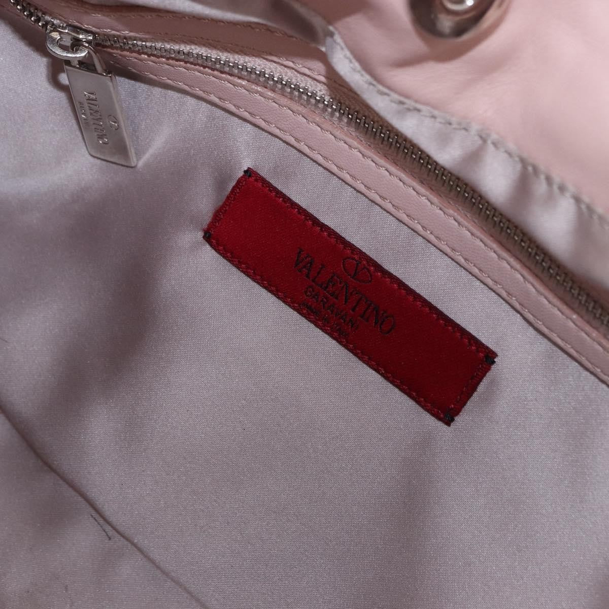 Valentino Garavani Rosier Tote Silk Pink Leather Tote Bag Bag (Pre-Owned)