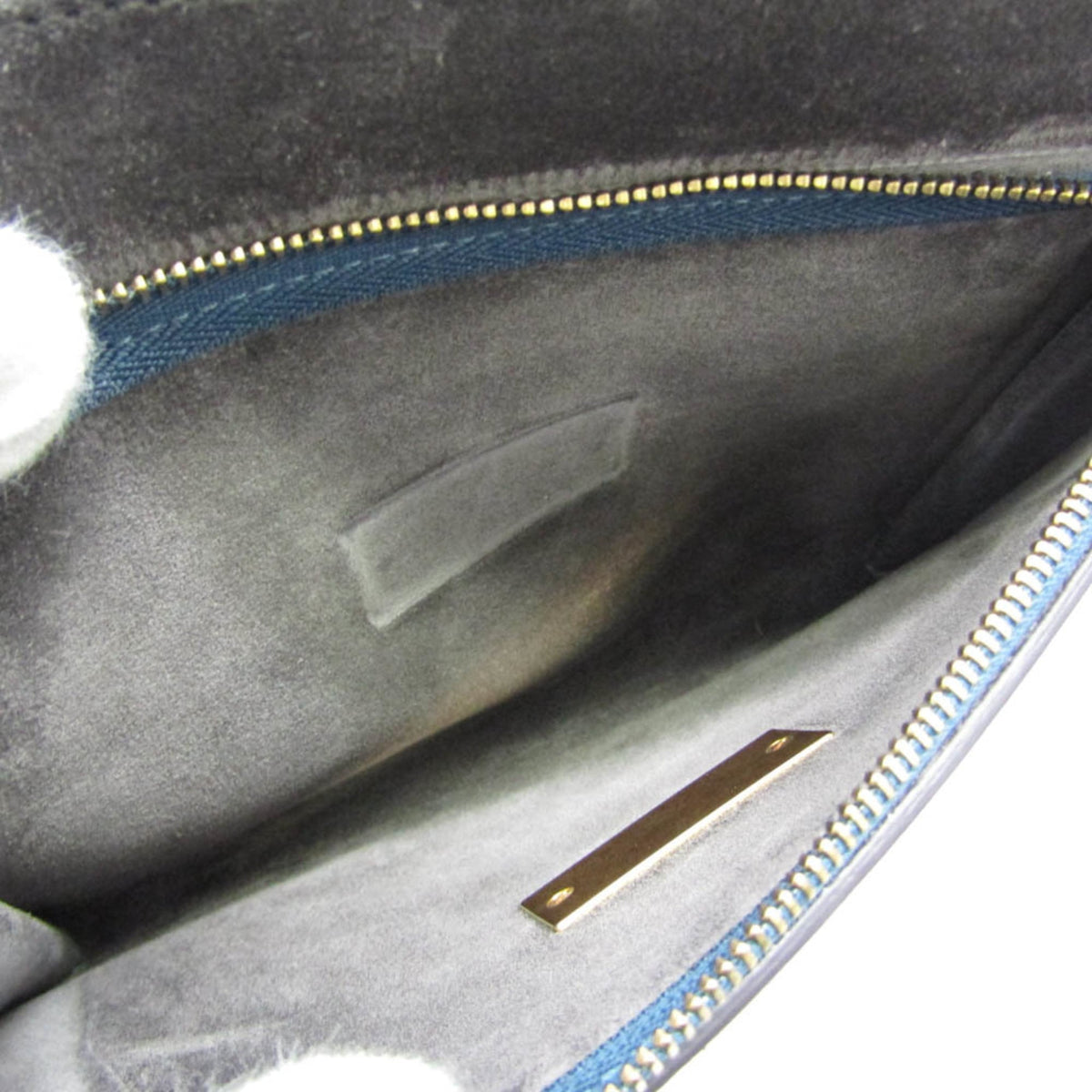 Givenchy Gv3 Flap Leather With Suede Blue Leather Handbag (Pre-Owned)