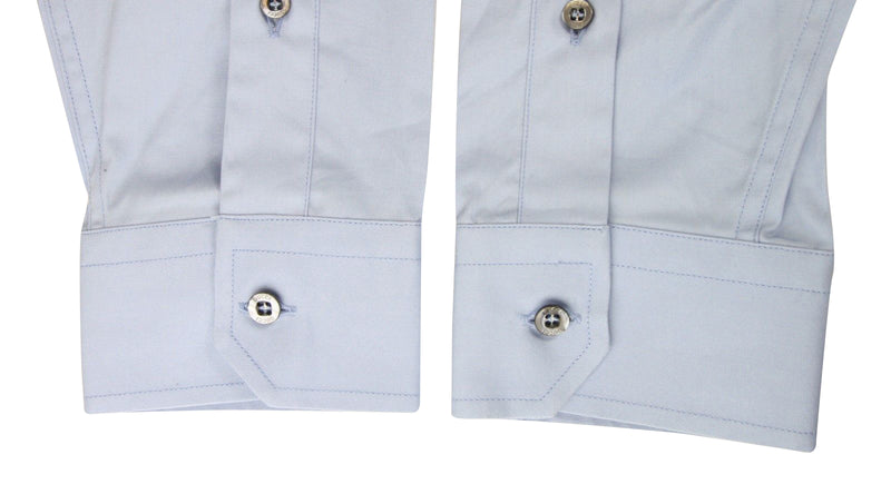 Gucci Men's Sky Blue Cotton Popeline Slim Fit Shirt