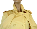 Bottega Veneta Women's Yellow Virgin Wool Trench Coat Jacket (42)