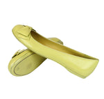 Bottega Veneta Women's Yellow Leather Ballerina Ballet Flat 307908 9441 (40.5 EU / 10.5 US)
