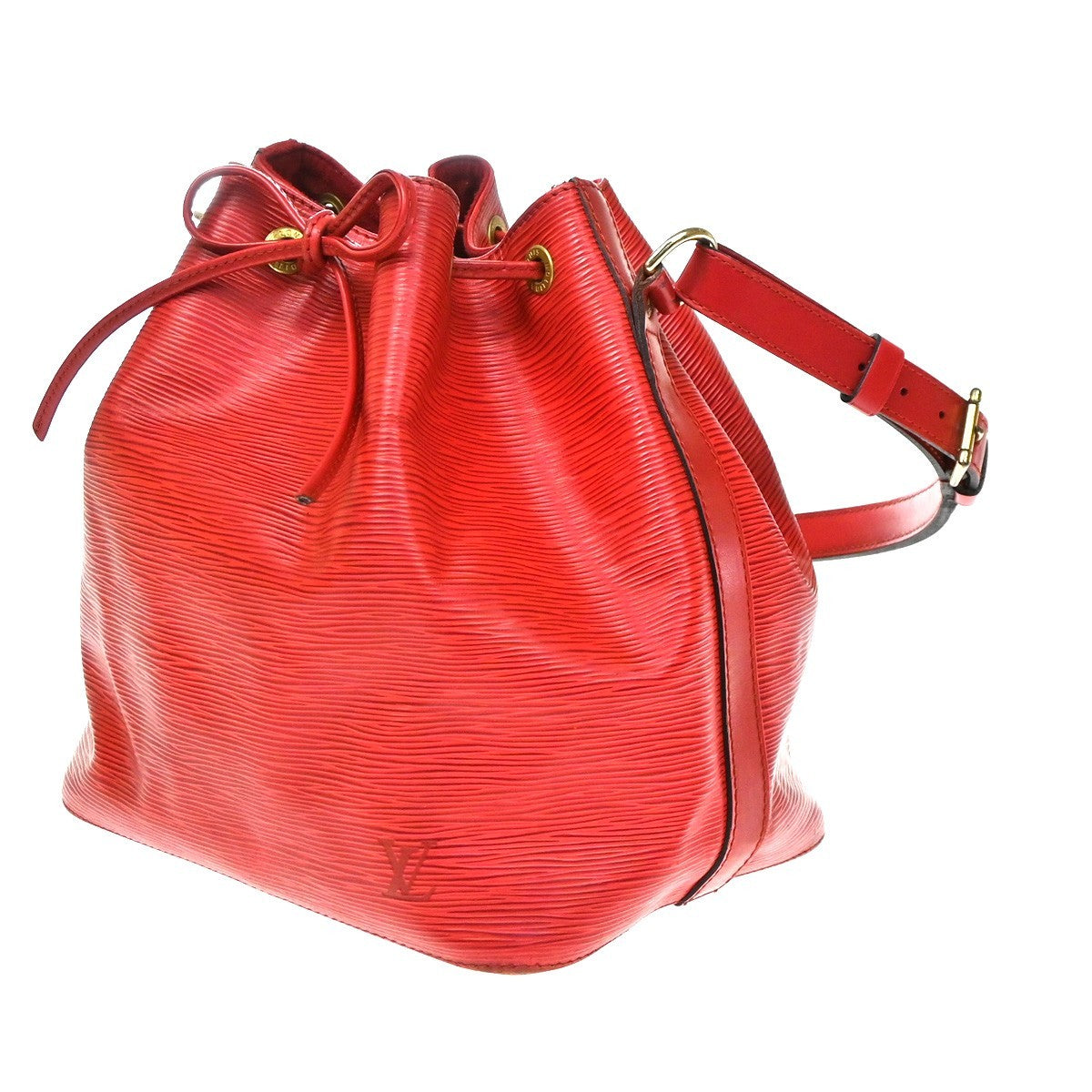 Louis Vuitton Petit Noe Epi Leather Red Leather Handbag (Pre-Owned)