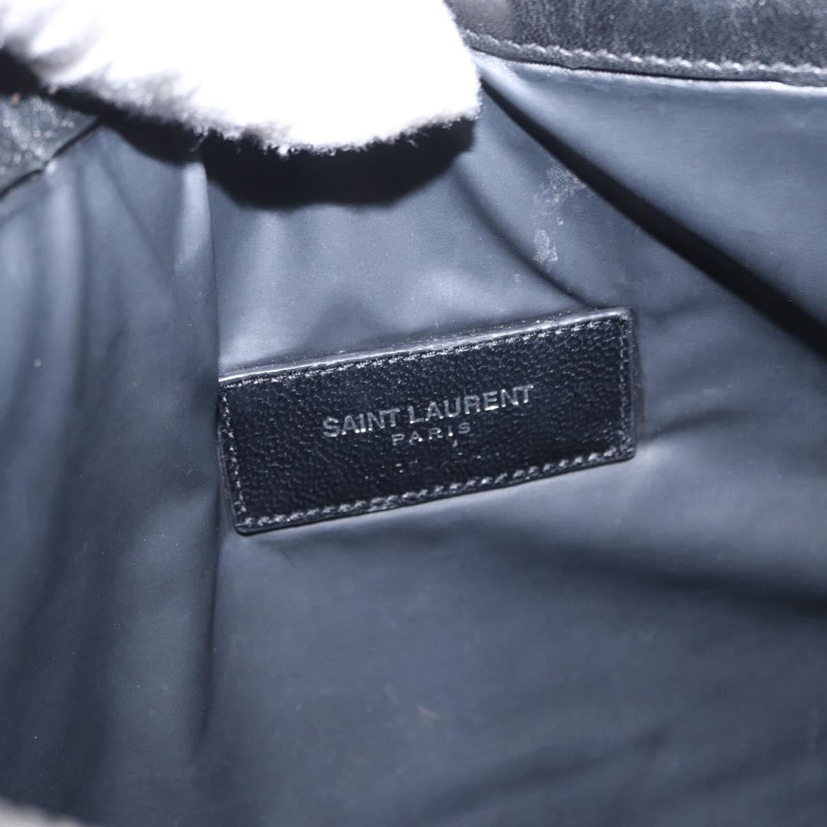 Saint Laurent Beach Zip Canvas Khaki Canvas Clutche & Pouche Bag (Pre-Owned)