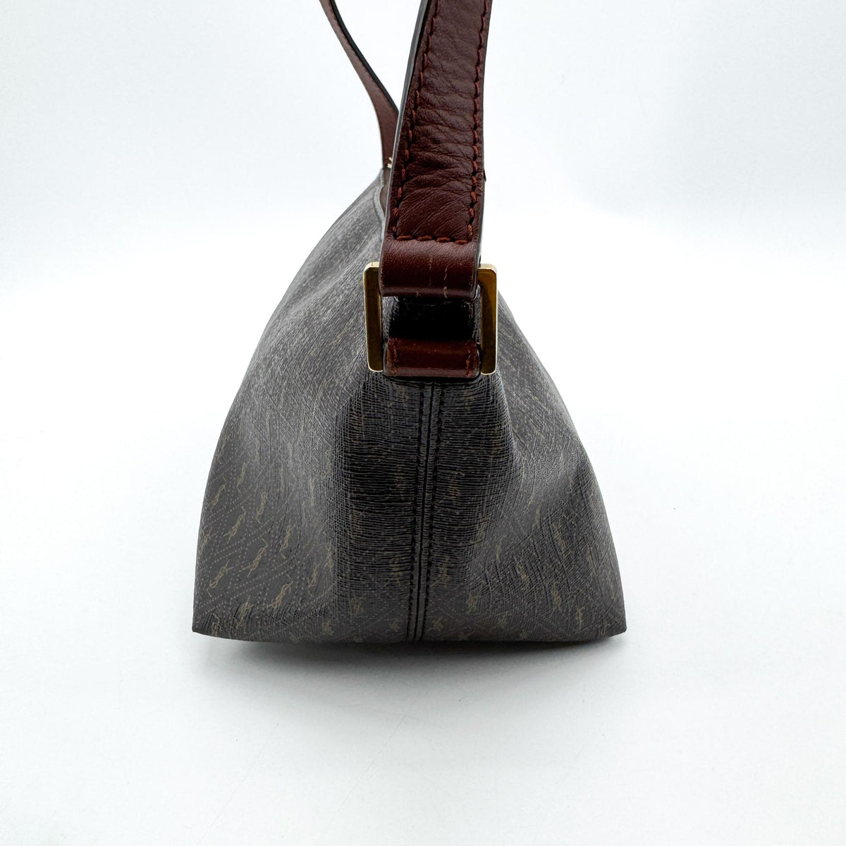 Saint Laurent Le Monogramme Monogram All Over Coated Canvas And Leather Black Canvas Shoulder Bag Bag (Pre-Owned)
