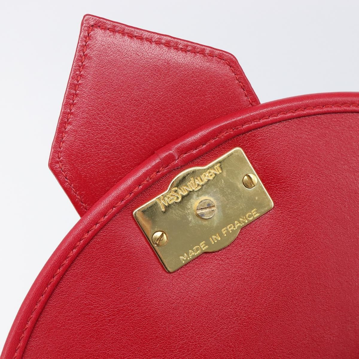 Saint Laurent Vintage Shoulder Bag Leather Red Leather Shoulder Bag Bag (Pre-Owned)