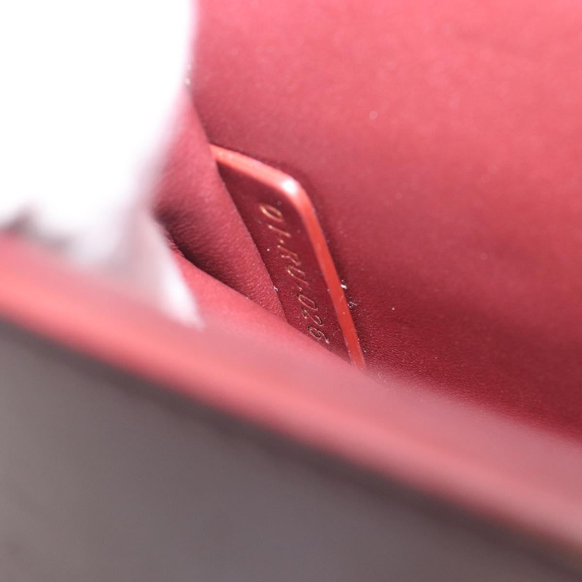 Christian Dior 30 Montaigne Box Leather Burgundy Leather Handbag (Pre-Owned)
