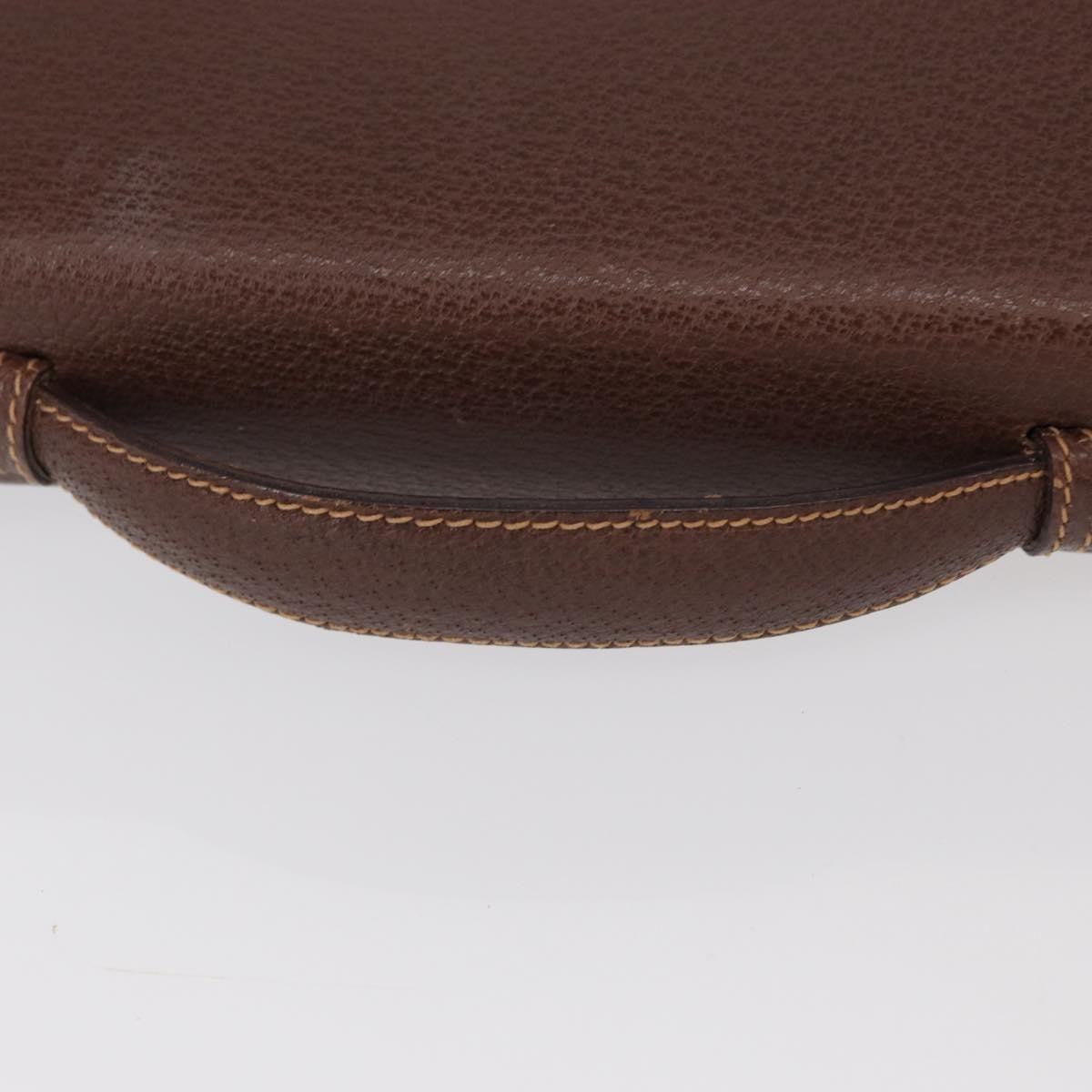 Gucci Vintage Leather Brown Leather Shoulder Bag Bag (Pre-Owned)