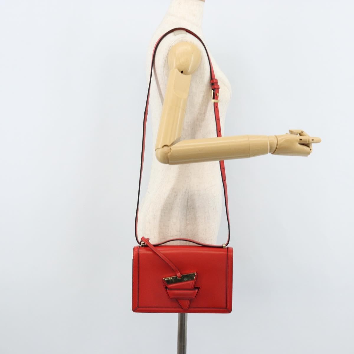 Loewe Barcelona Leather Red Leather Shoulder Bag Bag (Pre-Owned)