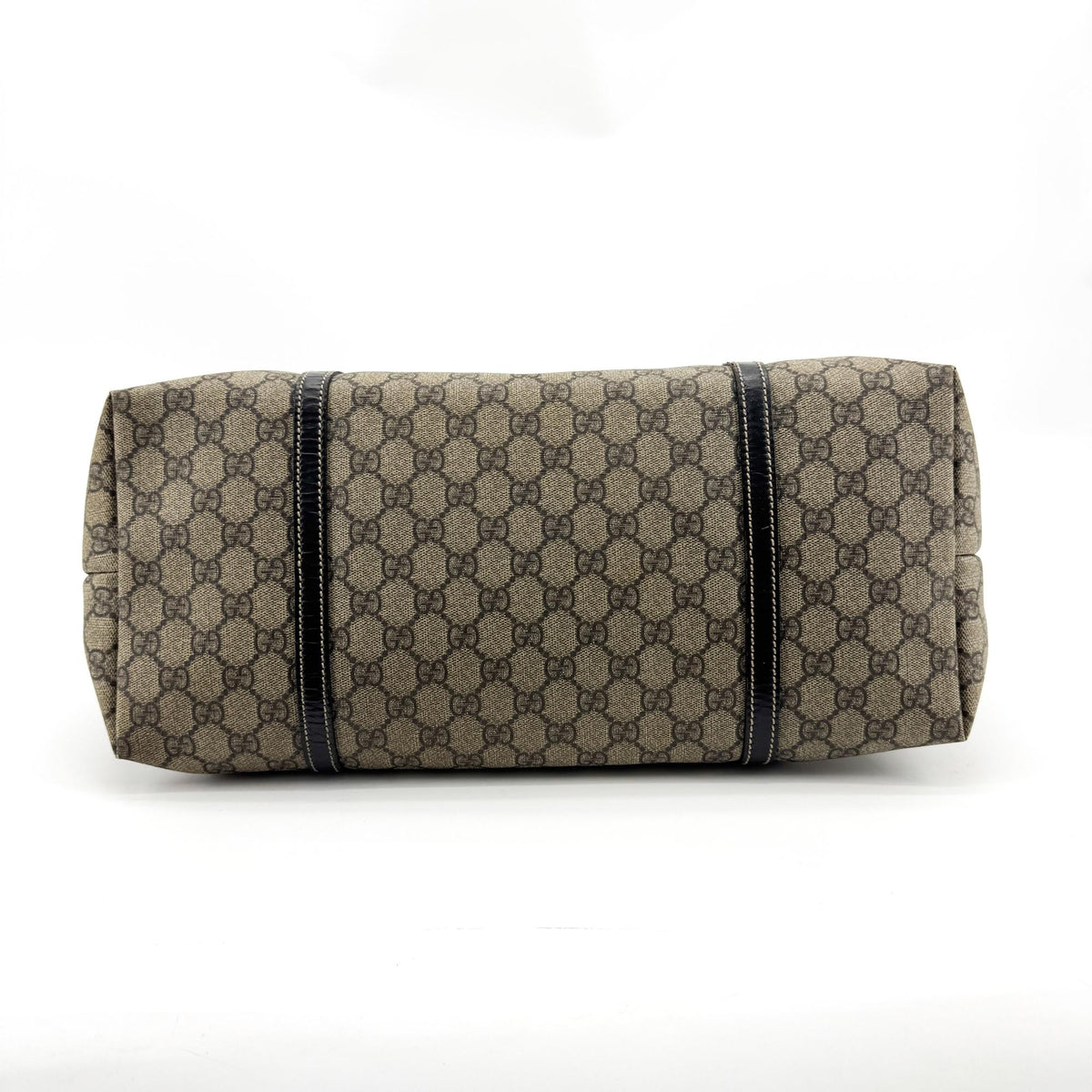 Gucci Joy Gg Coated Canvas With Leather Brown Canvas Tote Bag Bag (Pre-Owned)
