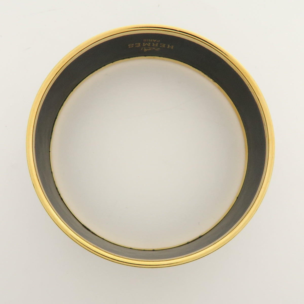 Hermes Caleche Bangle Enamel Gold Gold_Plated Bracelet Jewelry (Pre-Owned)