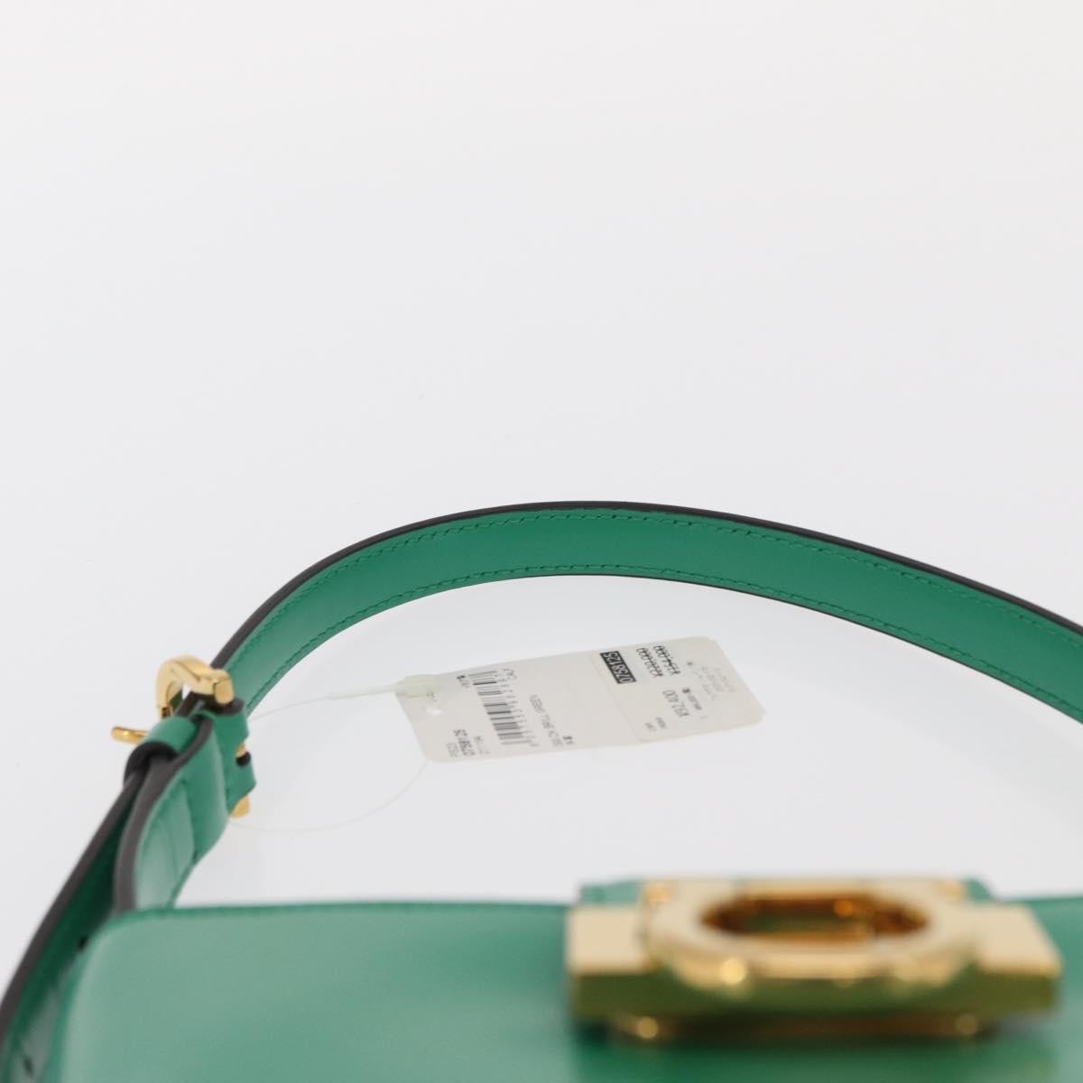 Salvatore Ferragamo Gancini Leather Green Leather Handbag (Pre-Owned)