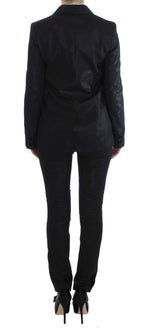 Exte Elegant Three-Piece Black Pants Women's Suit