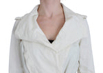 PLEIN SUD Elegant White Wrap Trench Women's Jacket