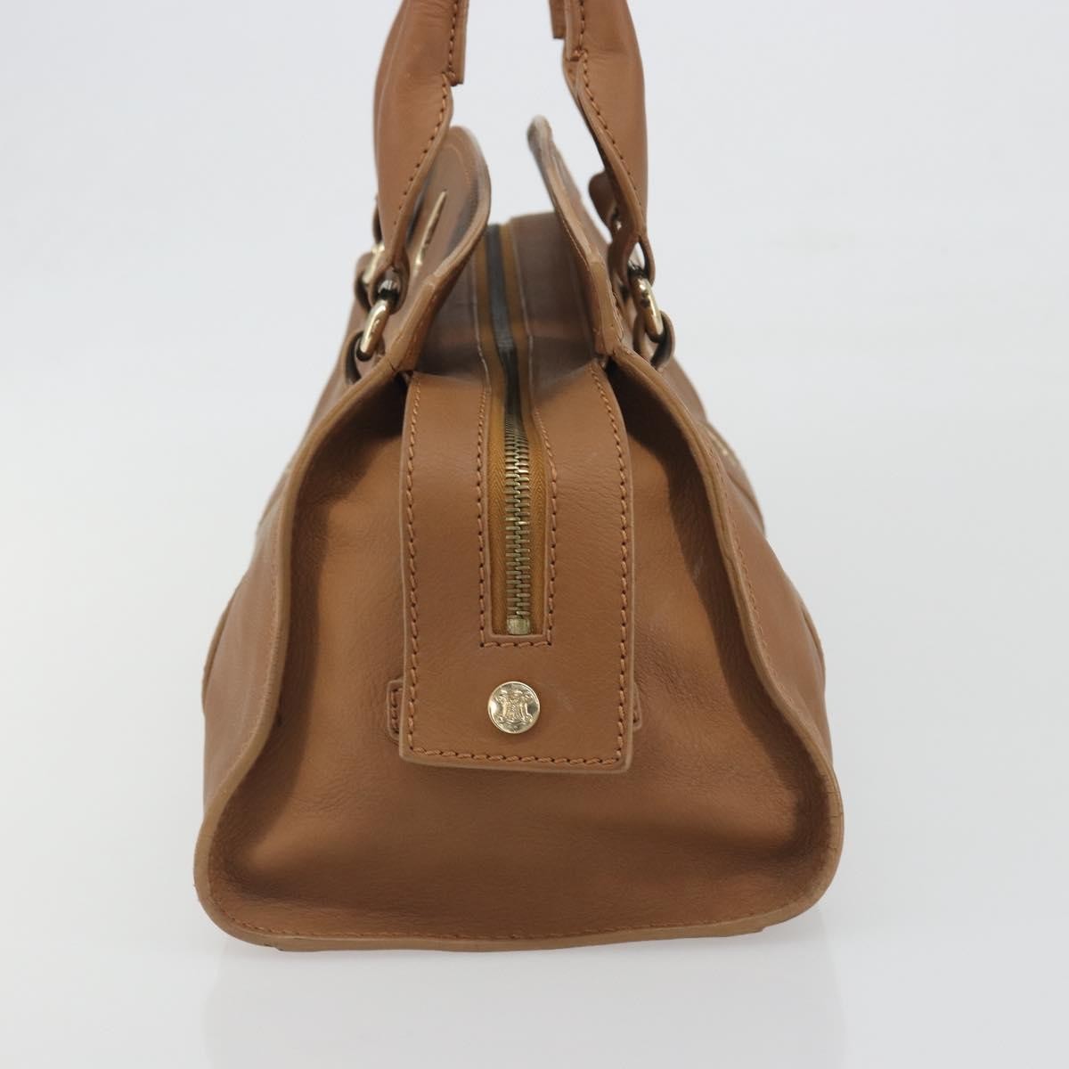 Celine Vintage Leather Brown Leather Handbag (Pre-Owned)