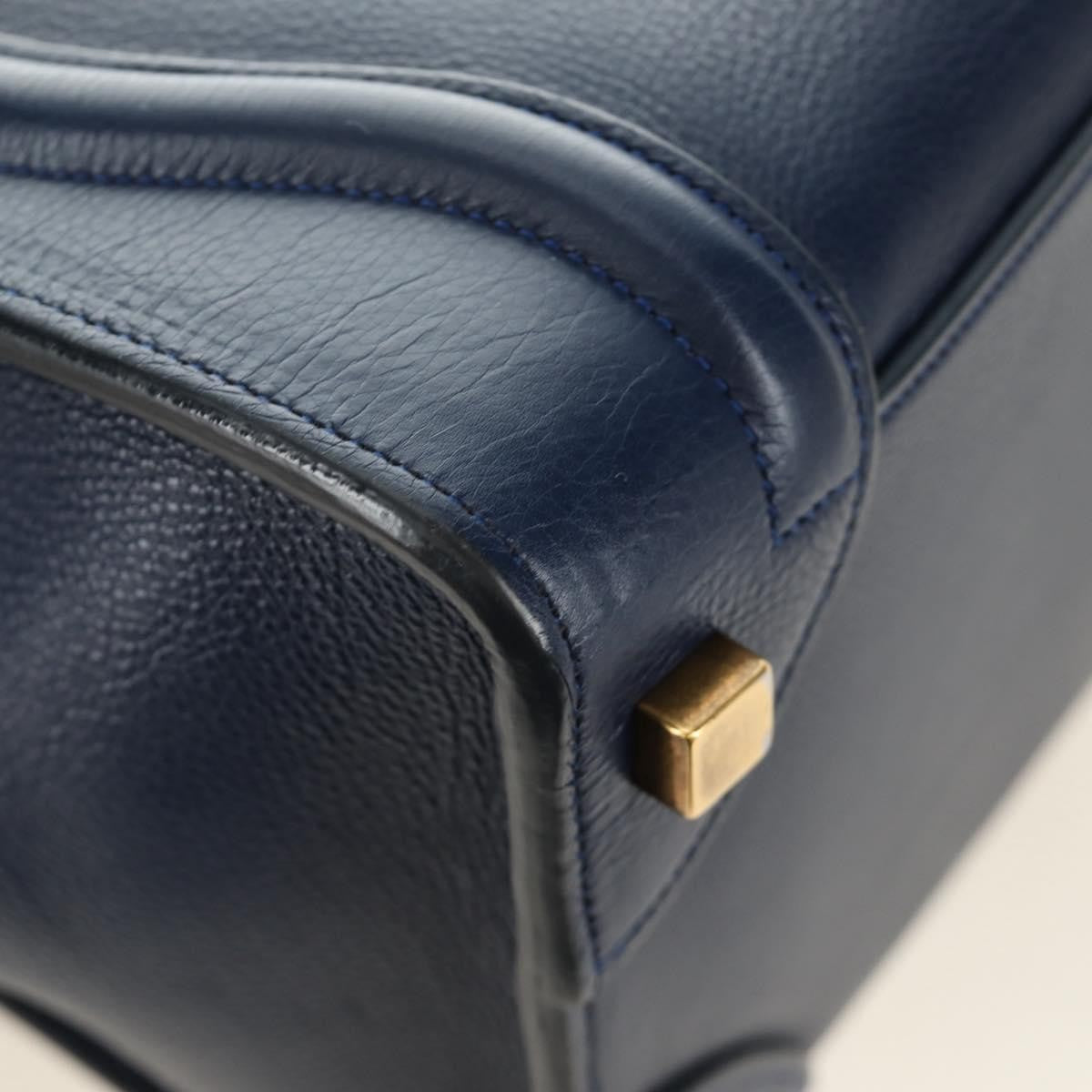 Celine Luggage Smooth Leather Navy Leather Tote Bag Bag (Pre-Owned)