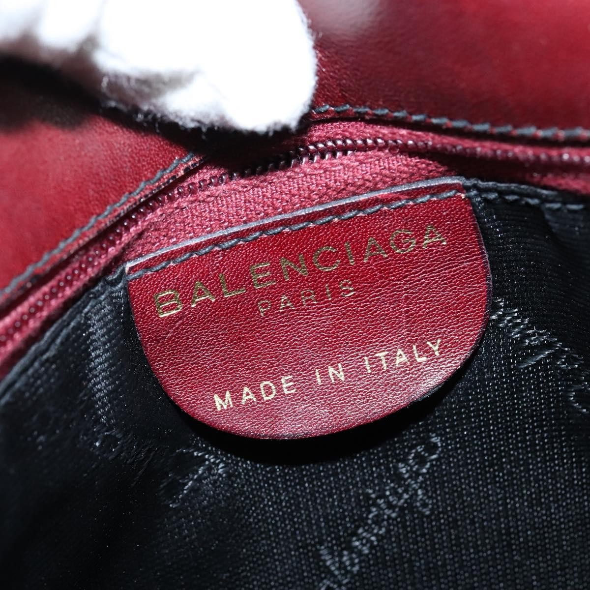 Balenciaga Shoulder Suede Burgundy Suede Shoulder Bag Bag (Pre-Owned)