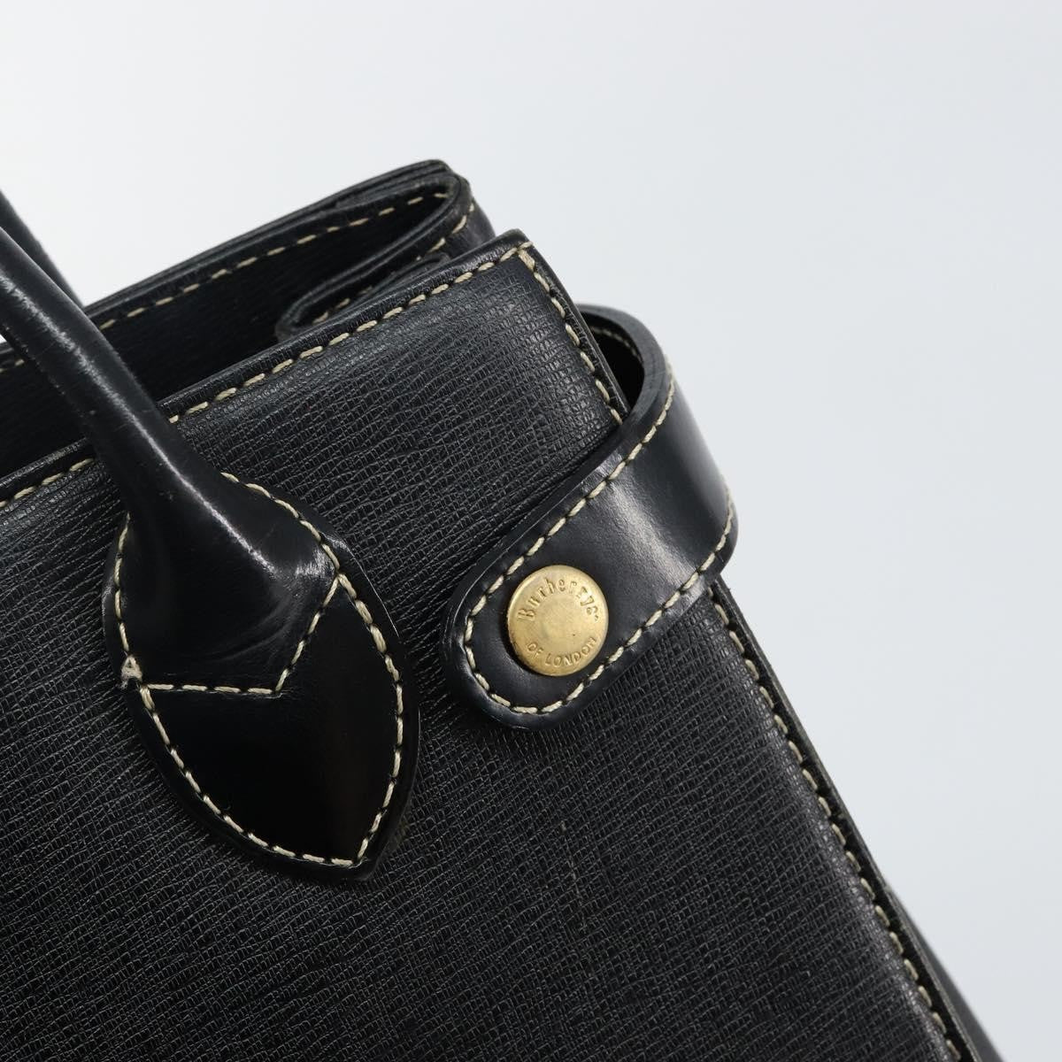 Burberry Vintage Leather Black Leather Handbag (Pre-Owned)