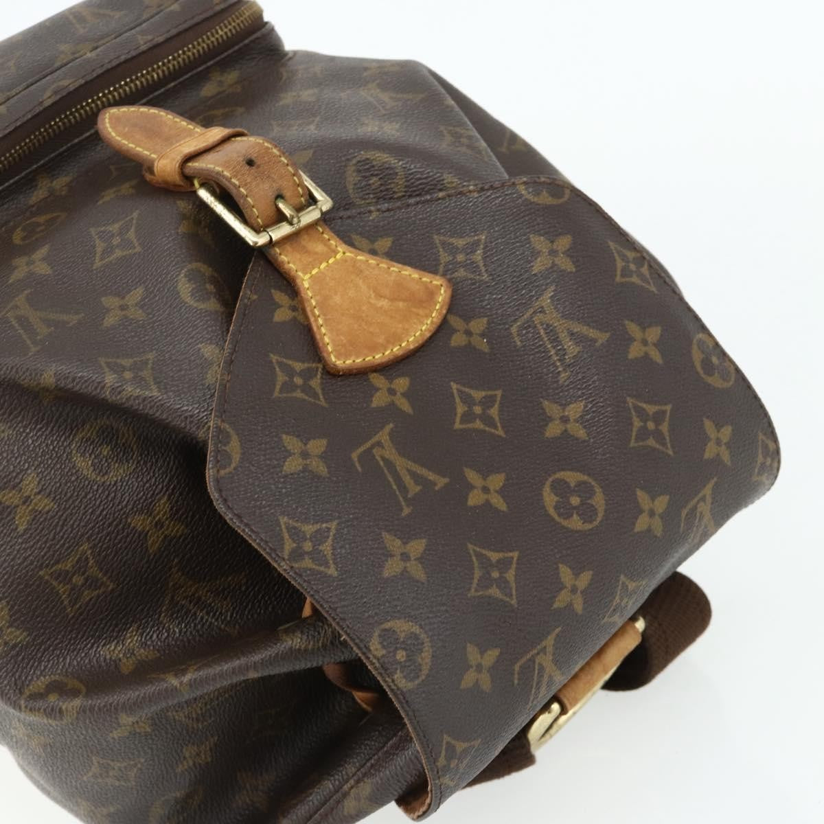 Louis Vuitton Vintage Montsouris Monogram Canvas Brown Canvas Backpack Bag (Pre-Owned)