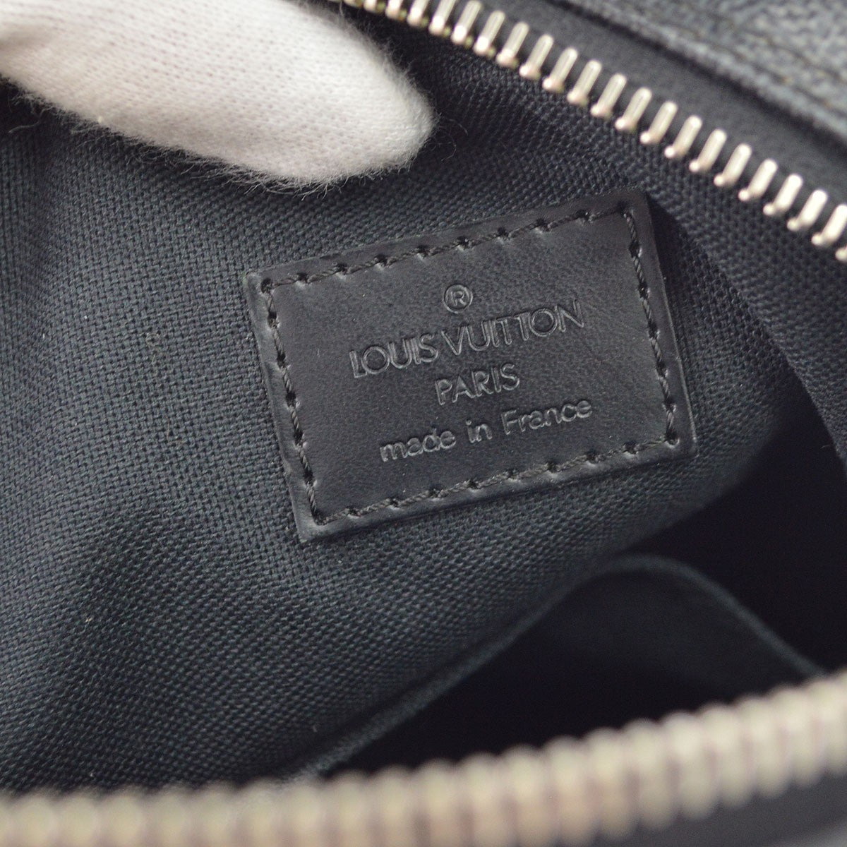 Louis Vuitton Rem Damier Graphite Black Canvas Handbag (Pre-Owned)