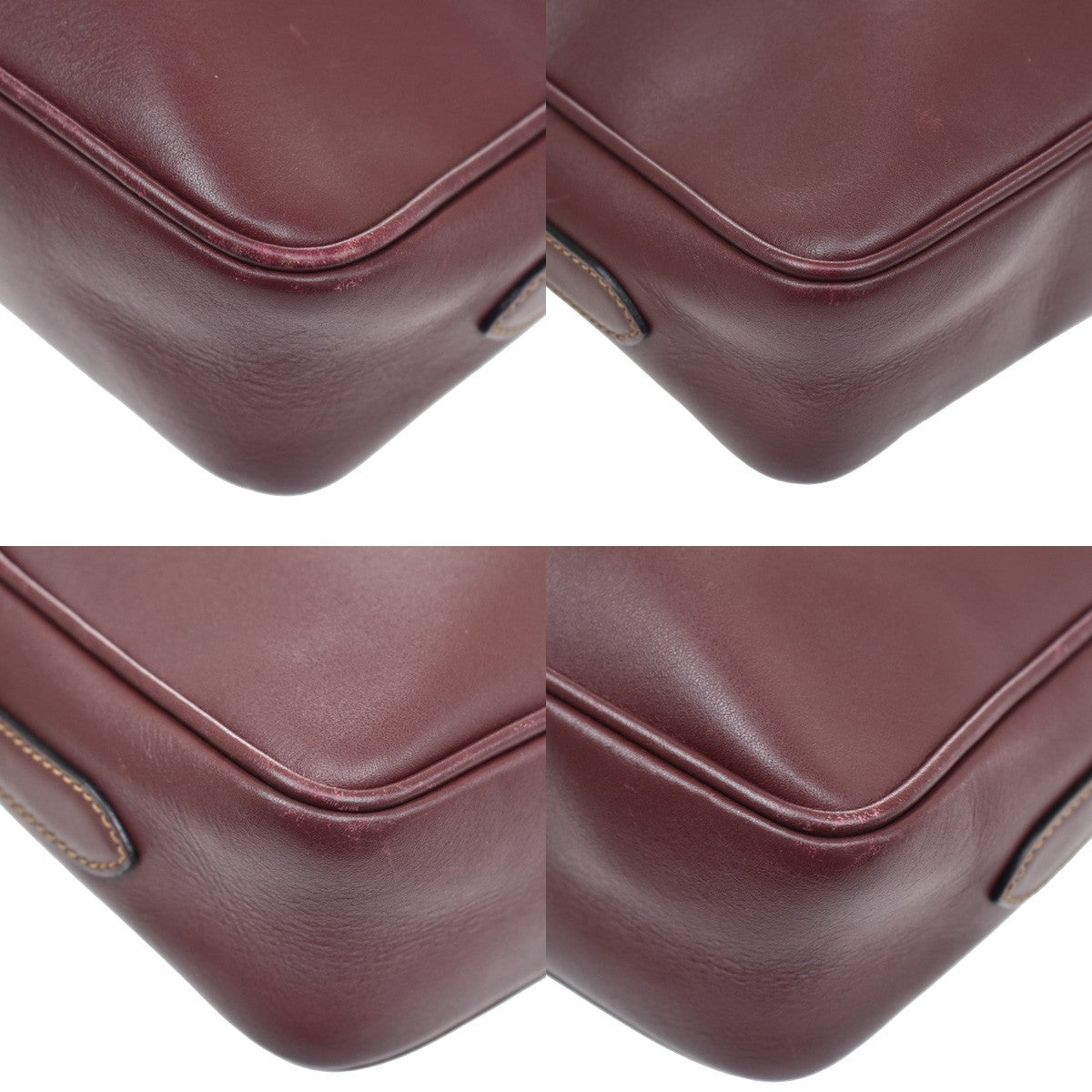 Cartier Must De Cartier Leather Red Leather Shoulder Bag Bag (Pre-Owned)