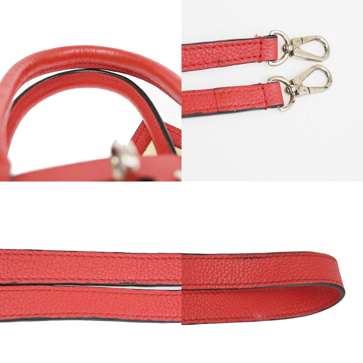 Louis Vuitton City Steamer Leather Red Leather Handbag (Pre-Owned)