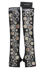Dolce & Gabbana Sequin-Embellished Cashmere Fingerless Women's Gloves
