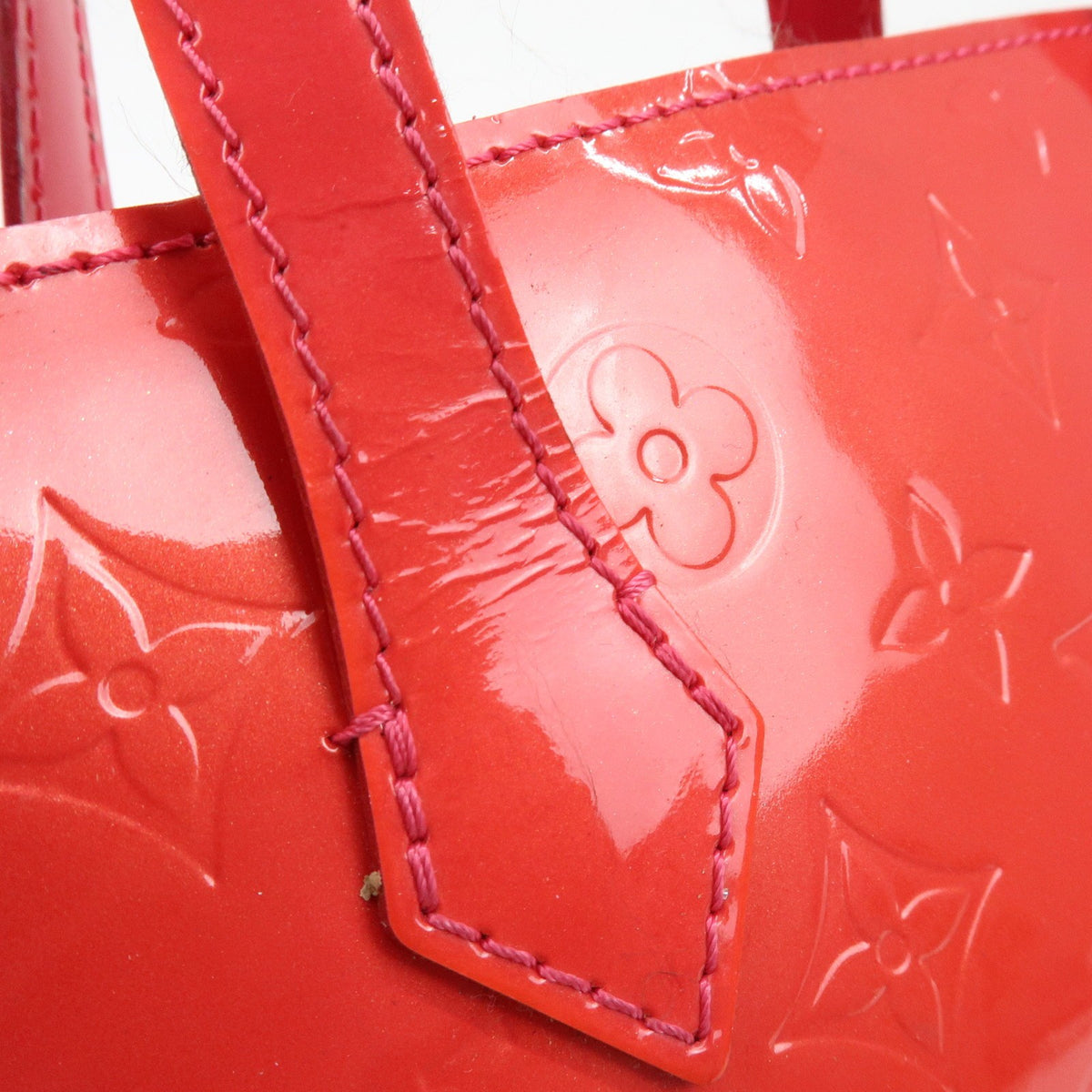 Louis Vuitton Wilshire Monogram Vernis Pink Patent_Leather Handbag (Pre-Owned)
