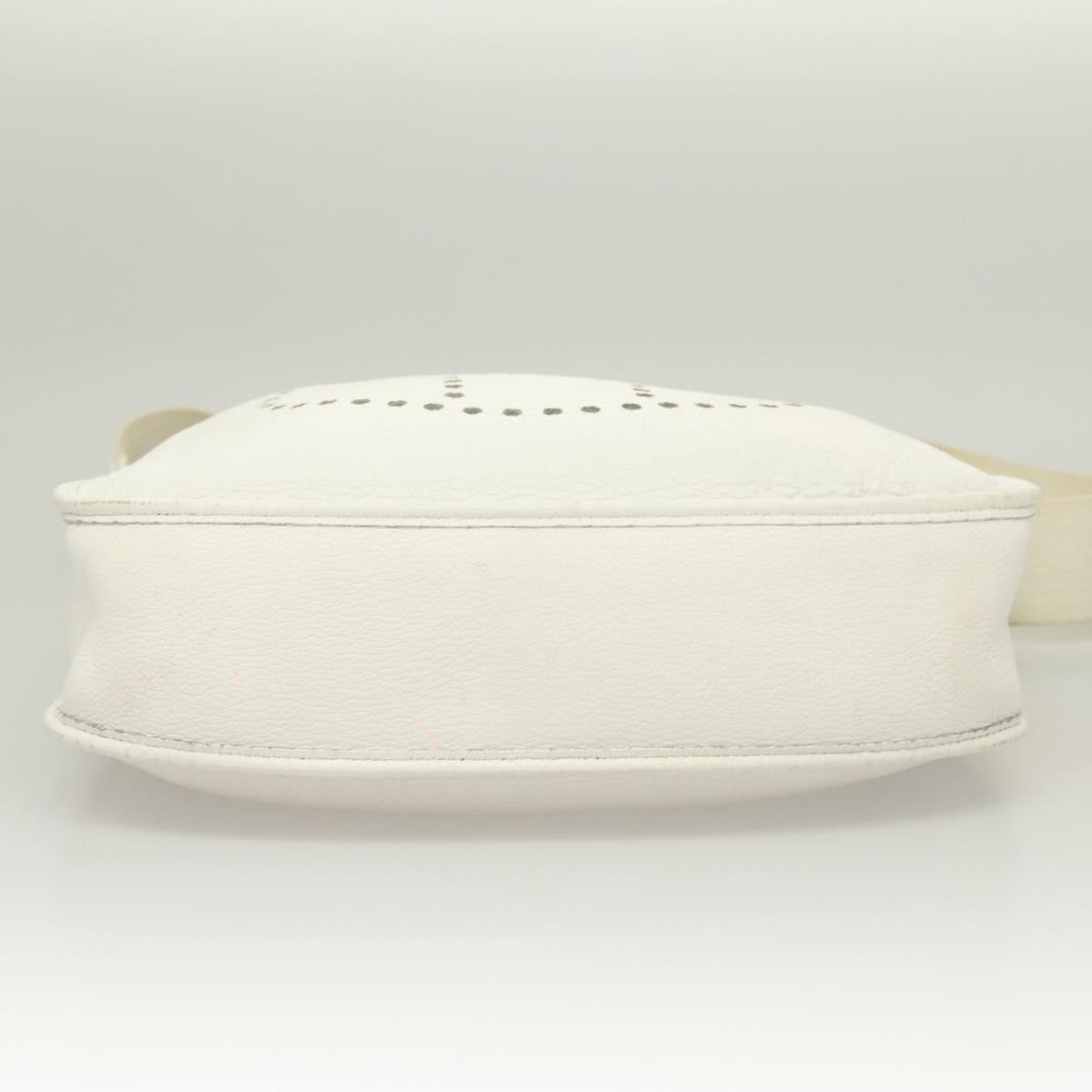 Hermes Evelyne Bag Gen I Togo White Leather Handbag (Pre-Owned)