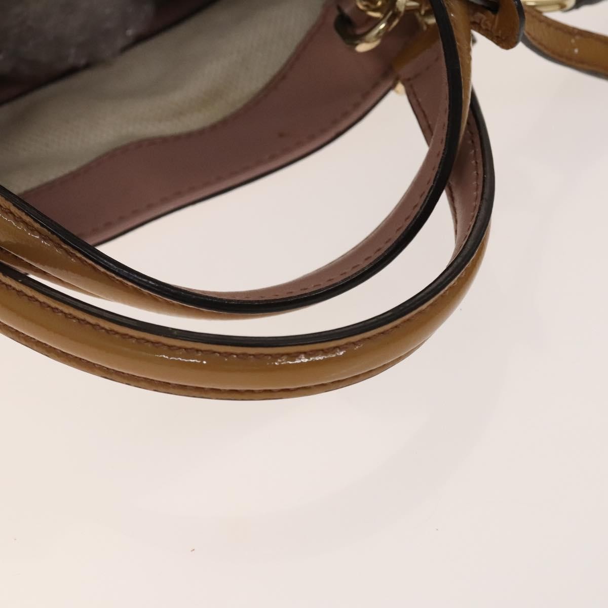 Gucci Soho Convertible Shoulder Patent Beige Patent_Leather Shoulder Bag Bag (Pre-Owned)
