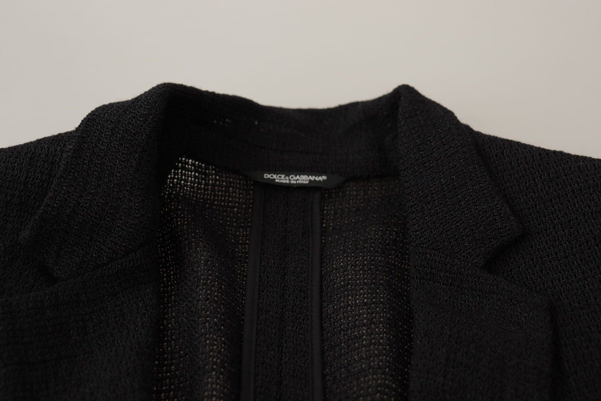 Dolce & Gabbana Black Single Breasted Coat Men Men's Blazer