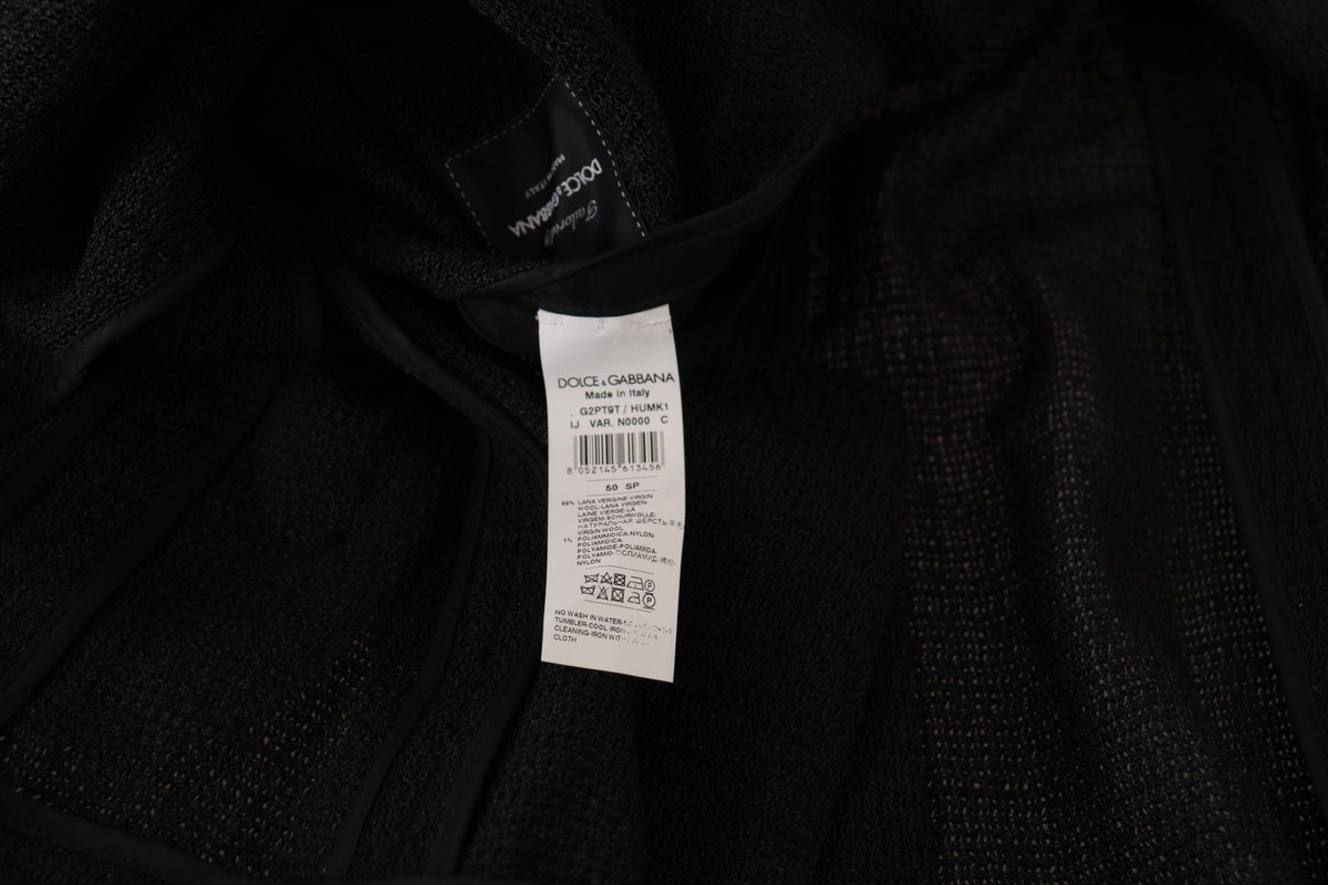 Dolce & Gabbana Black Single Breasted Coat Men Men's Blazer