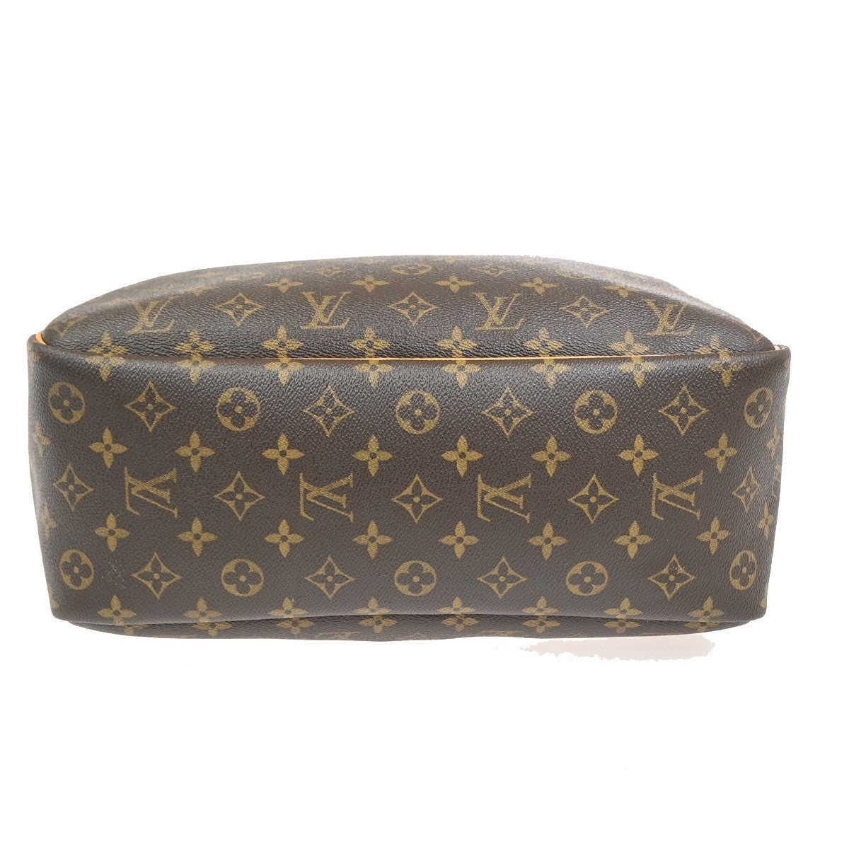 Louis Vuitton Deauville Monogram Canvas Brown Leather Handbag (Pre-Owned)