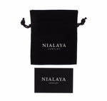 Nialaya Black Crystal 925 Silver Bangle Women's Bracelet