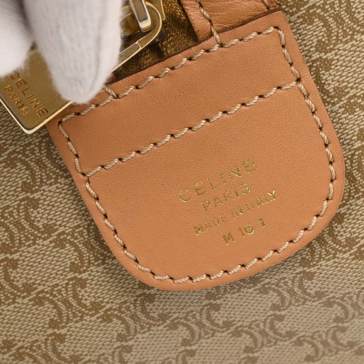 Celine Vintage Duffle Canvas And Leather Beige Pvc Travel Bag Bag (Pre-Owned)