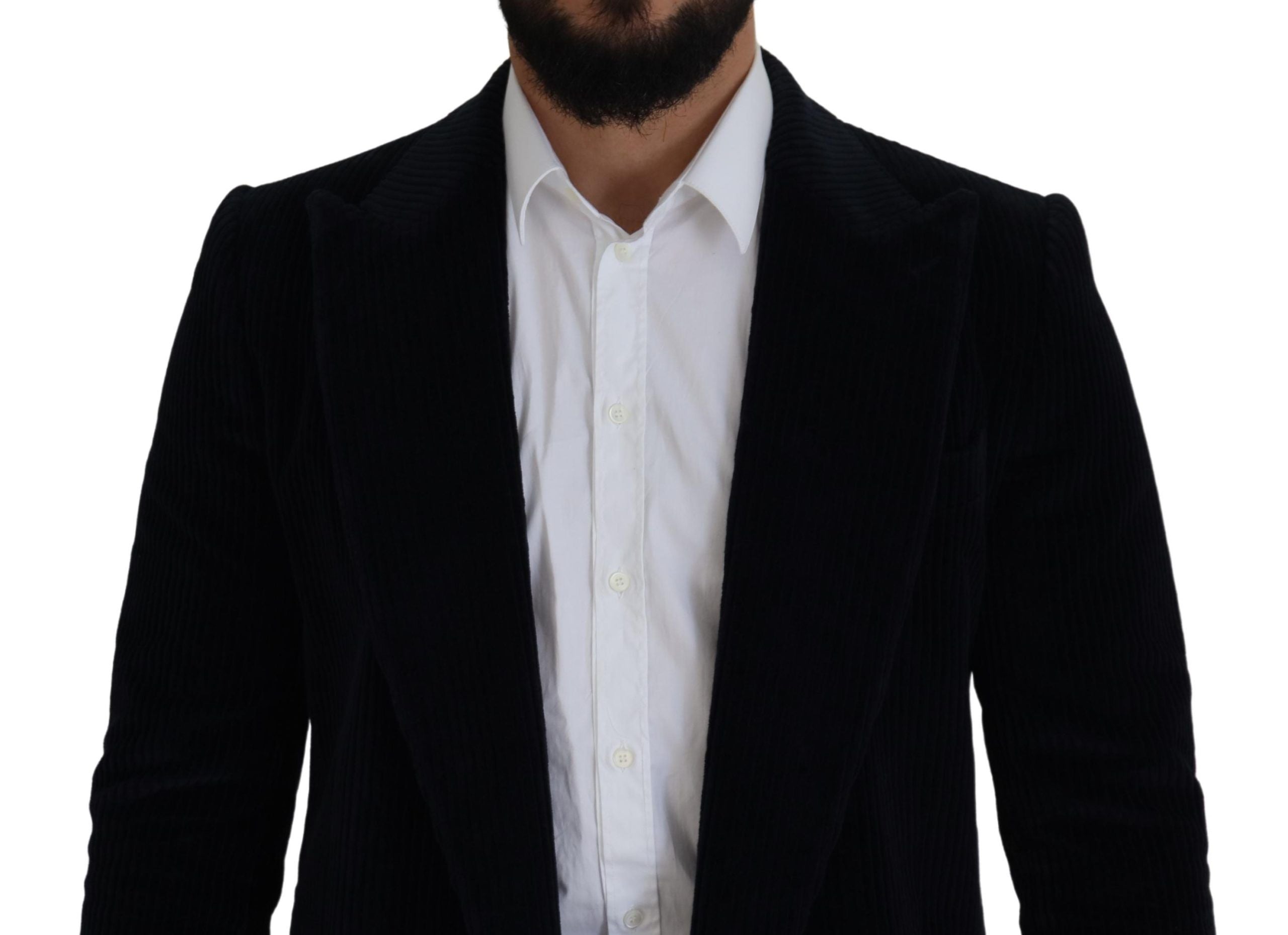 Dolce & Gabbana Black Cotton Cardigan Long Coat Men Men's Jacket