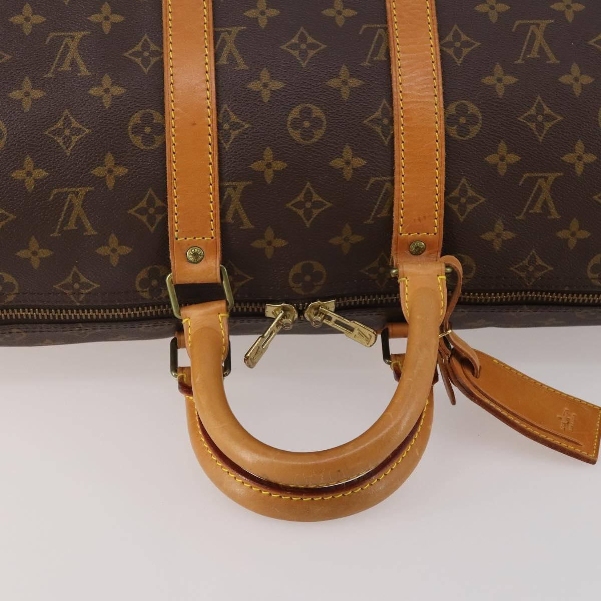 Louis Vuitton Keepall Bag Monogram Canvas Brown Canvas Travel Bag Bag (Pre-Owned)