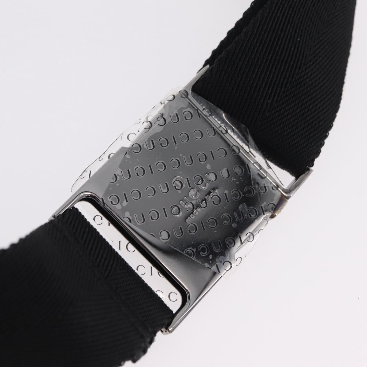 Gucci Buckle Waist Gg Canvas Black Canvas Handbag (Pre-Owned)