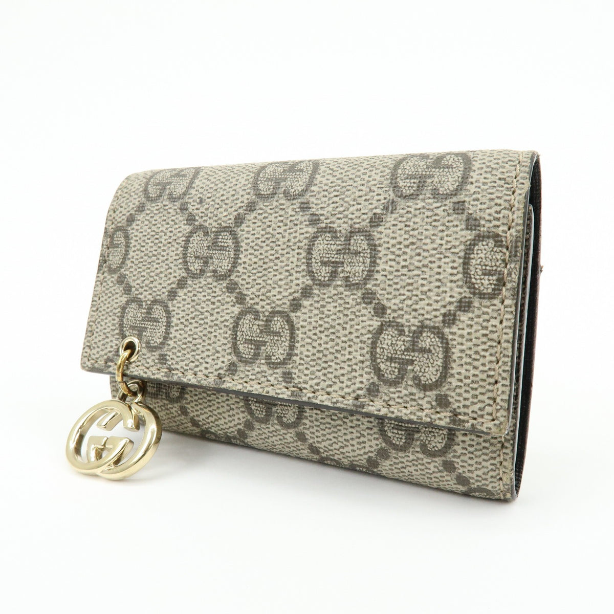 Gucci Interlocking G French Gg Coated Canvas Beige Canvas Wallets Accessory (Pre-Owned)