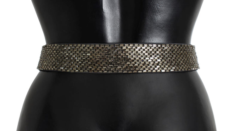 Dolce & Gabbana Embellished Sequined Wide Waist Women's Belt
