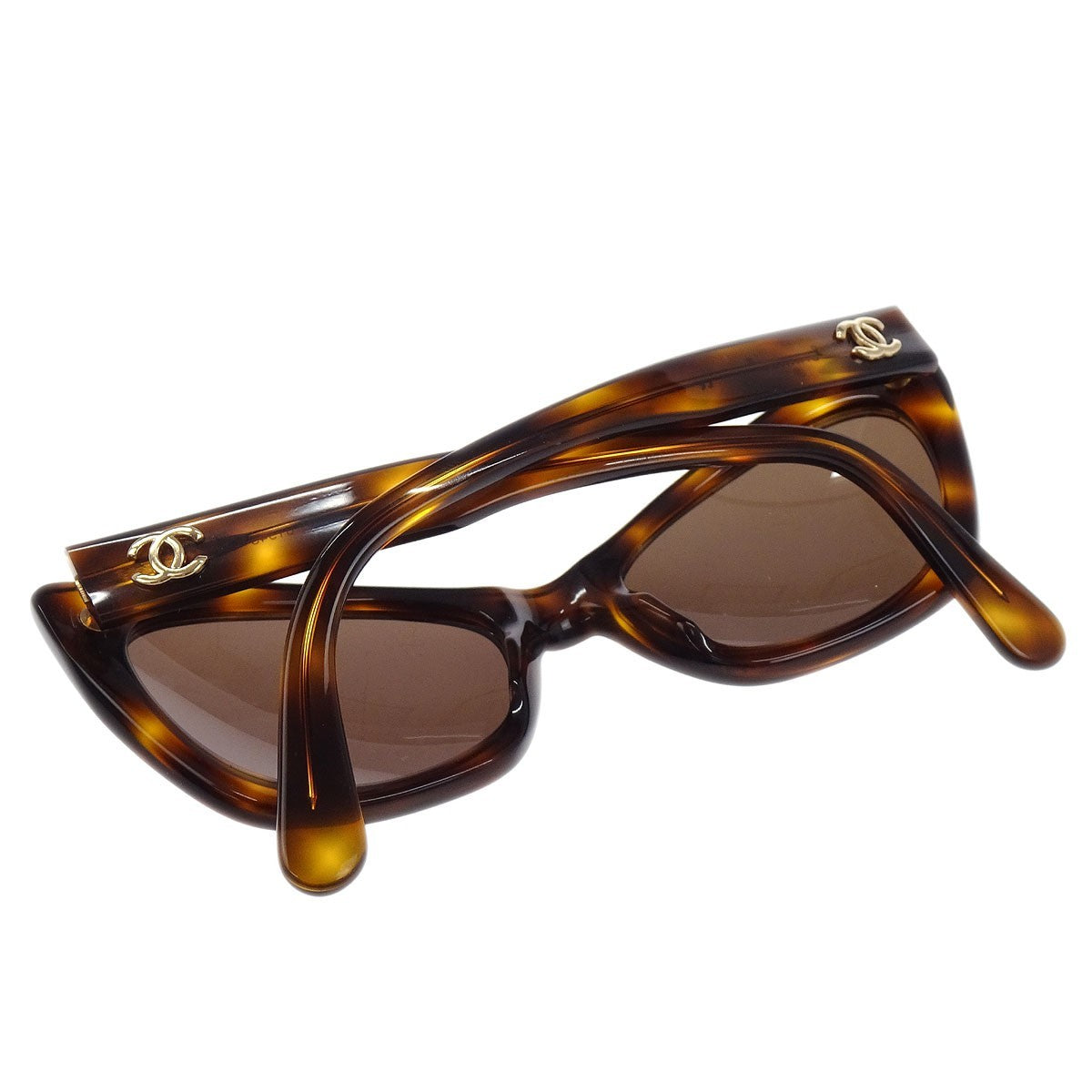 Chanel Chanel Logo Sunglasses Eye Wear Plastic Brown Plastic Sunglasse Accessory (Pre-Owned)