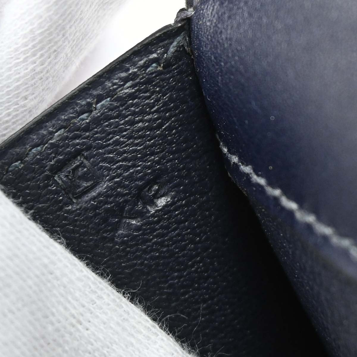 Hermes Jet Clutch Box Calf Navy Leather Clutche & Pouche Bag (Pre-Owned)