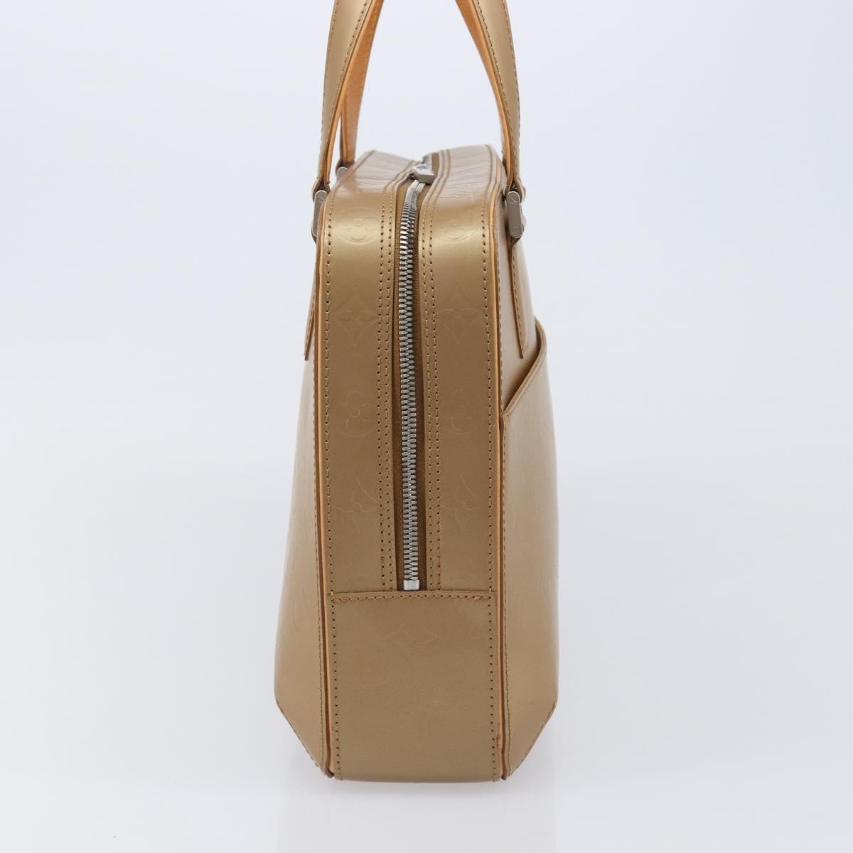 Louis Vuitton Mat Malden Monogram Vernis Beige Canvas Handbag (Pre-Owned)